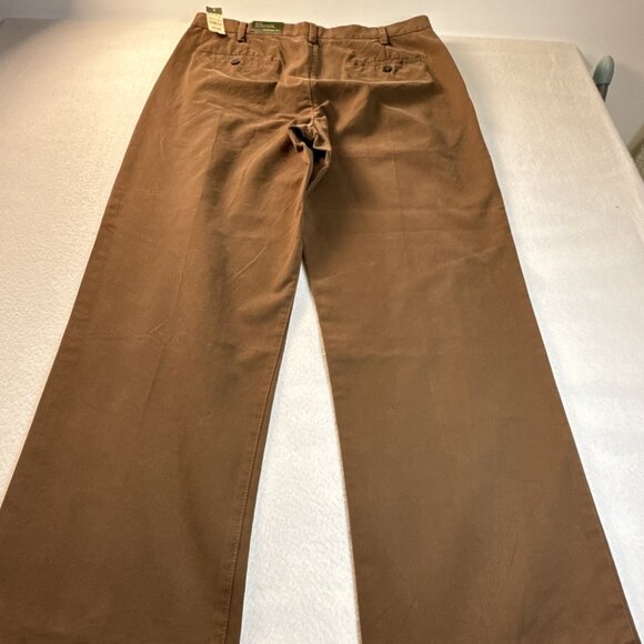 Eddie Bauer Pants Men's 38x32 Brown Classic Fit Casual Thick Cotton Office Work - Picture 6 of 11